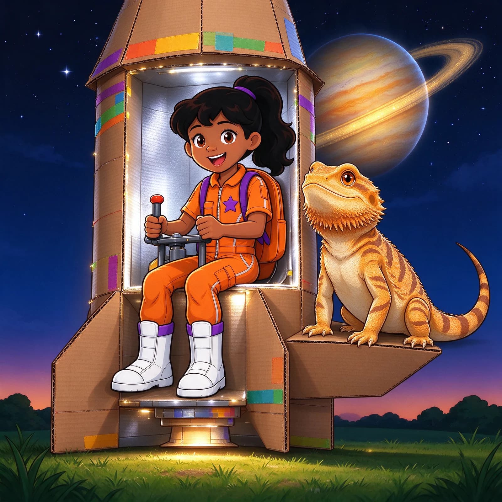 Illustration: Just as the last light faded, the rocket shivered.