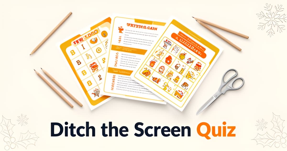Holiday Review Games: Printable Alternatives to Screen Quizzes