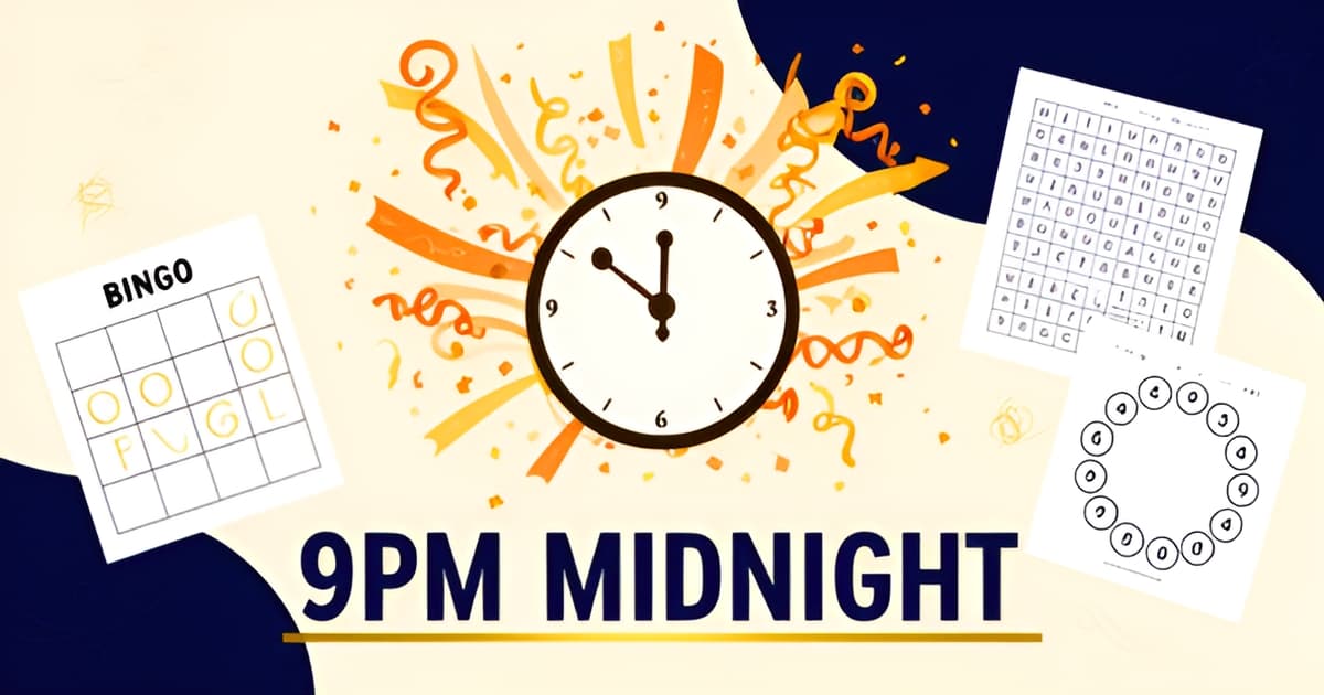 New Year's Eve Activities for Kids: Free Printable Countdown Games