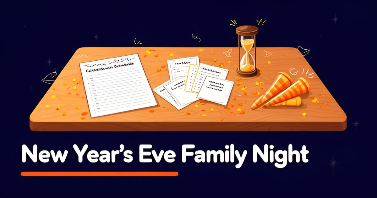 New Year's Party Games for Families: 60-Second Challenges and Printables