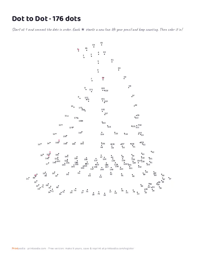 Connect the Dots for Adults printable sample