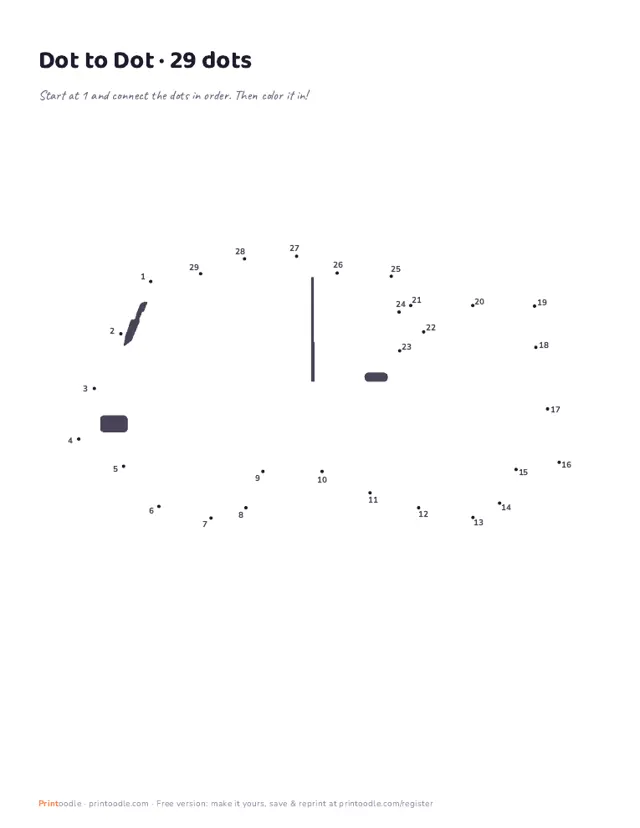 Dot to Dot for Kids printable sample