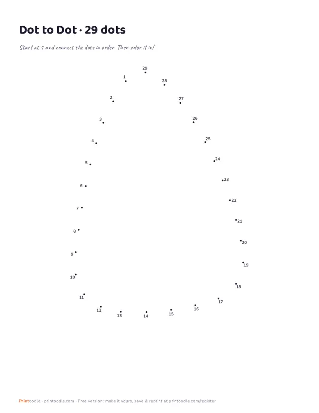 Dot to Dot Generator printable sample