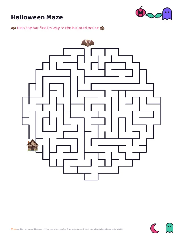 Halloween Maze sample page