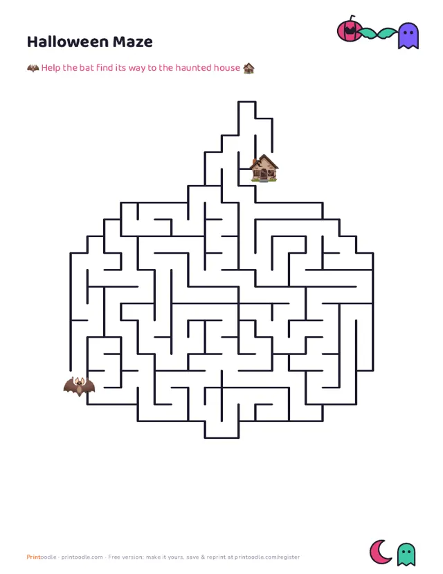 Pumpkin Maze sample page